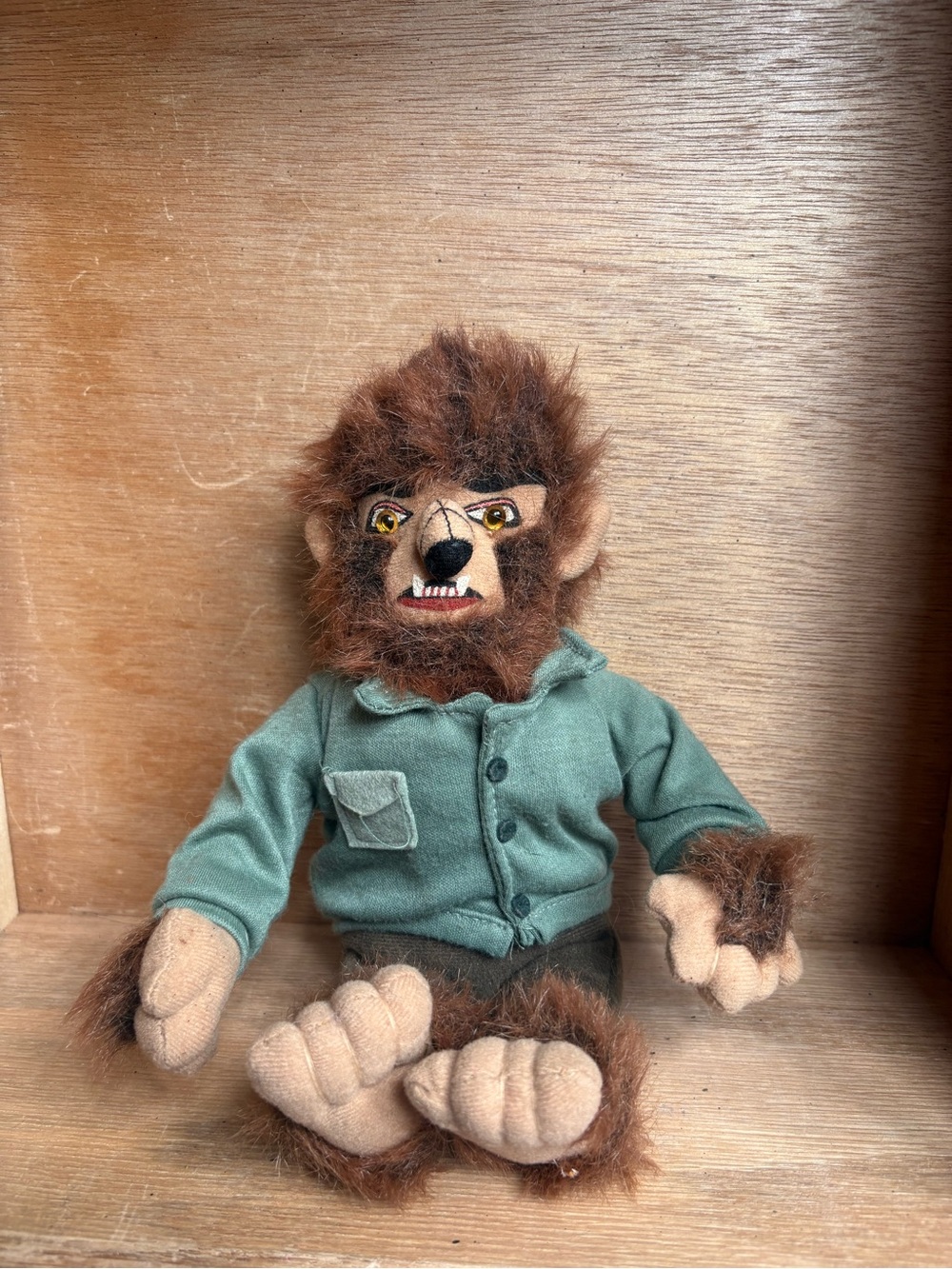 Vintage 1999 Stuffins Universal Studios Monsters Wolf Man Werewolf Plush 9”